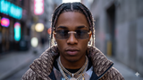 Iced Out Rimless Rectangle buff Shades